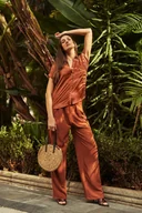 Spodnie damskie - Spodnie z szerokimi nogawkami-XS - miniaturka - grafika 1