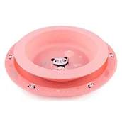 Zestawy naczyń dla dzieci - canpol Babies Zestaw naczyń Exotic Animals, 2 elementy, różowy - miniaturka - grafika 1