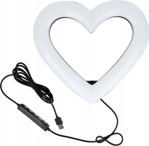 Lampa pierścieniowa OEM Lampa LED Ring / Heart Stream RGB pierścieniowa 10 cali FULL COLOR z uchwytem na telefon + statyw JM26-10 - Wyposażenie ciemni fotograficznej - miniaturka - grafika 1