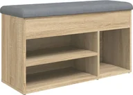 Szafki na buty - vidaXL Ławka na buty dąb sonoma 82x32x45,5 cm Materiał drewnopochodny - miniaturka - grafika 1