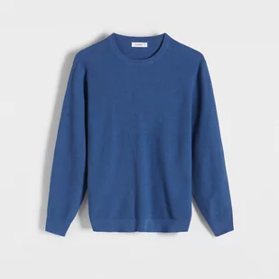 Reserved - Bawełniany sweter - Niebieski - Swetry męskie - miniaturka - grafika 1