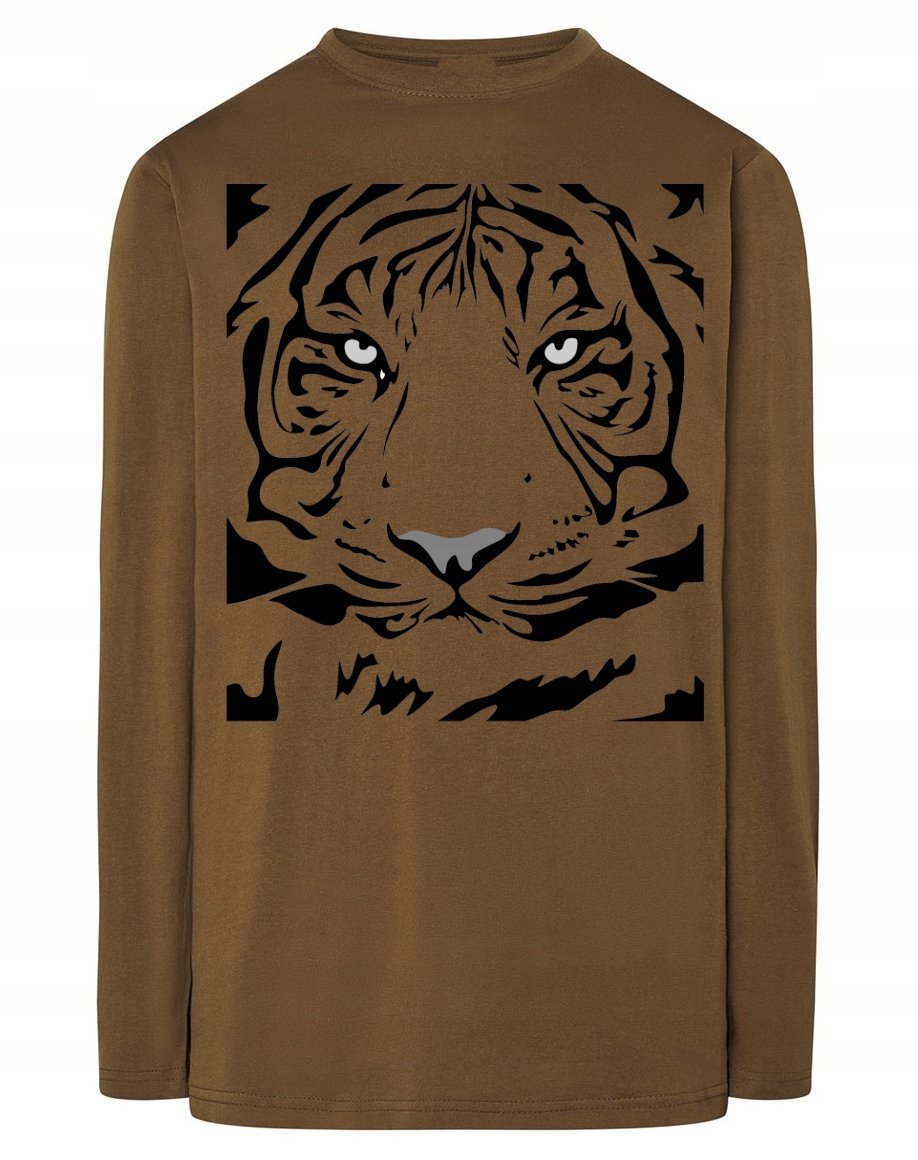 Longsleeve męski fajny nadruk TYGRYS r.M