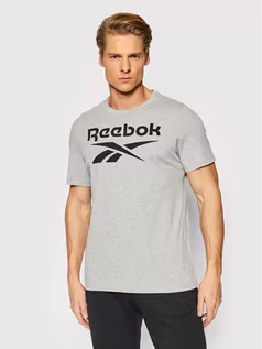 Koszulki męskie - Reebok T-Shirt HD4219 Szary Regular Fit - grafika 1