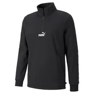 Bluzy męskie - Puma Power czarna bluza męska, Rozmiar M - miniaturka - grafika 1