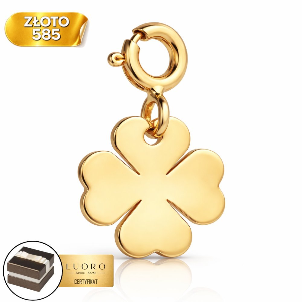 ZAWIESZKA ZŁOTA 585 14K KONICZYNKA PEŁNA 1 CM 1,7 CM ELEGANCKA DELIKATNA