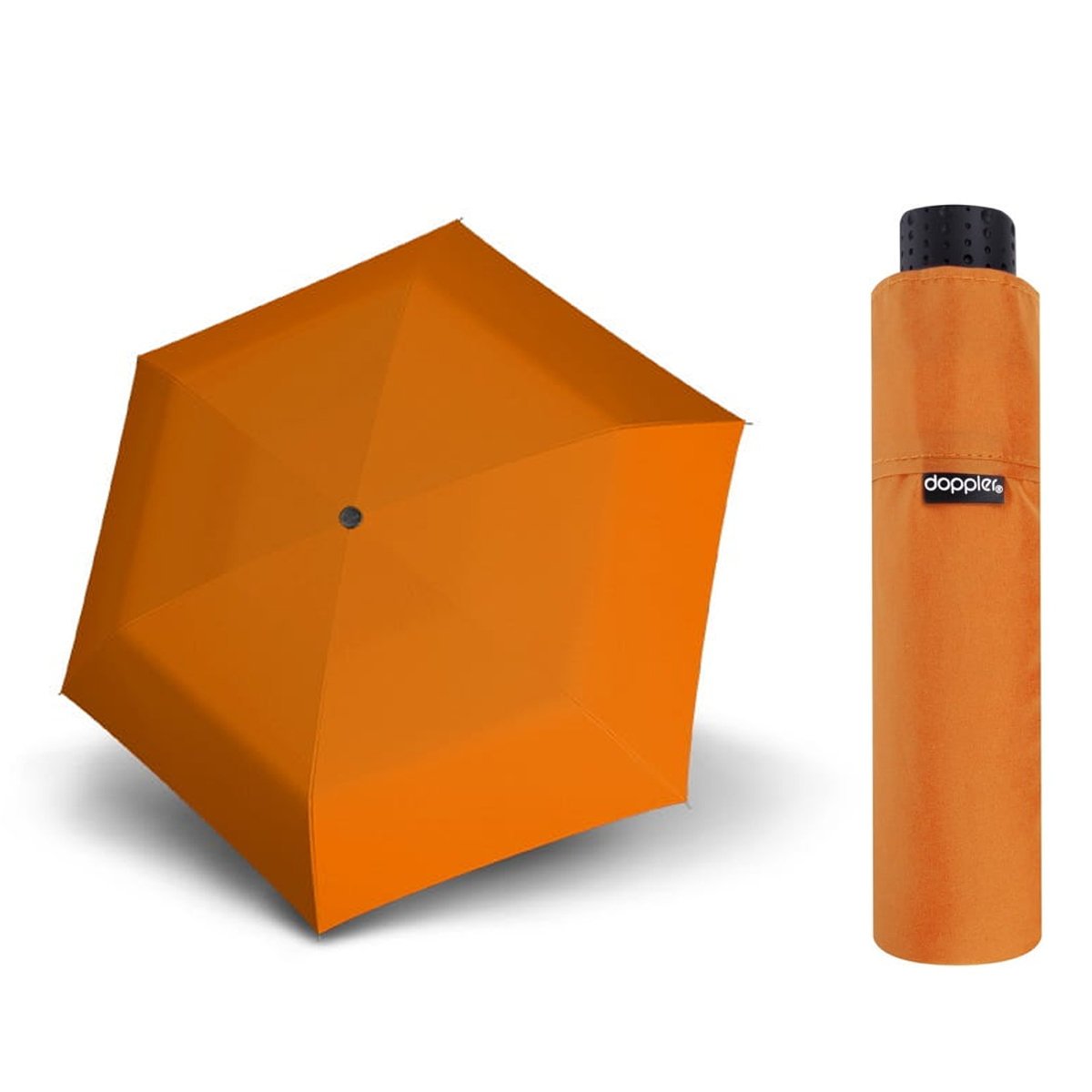 Parasolka damska do kieszeni lub torebki DOPPLER Fiber Havanna tylko 140 g, pomarańczowa