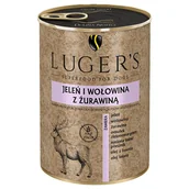 Mokra karma dla psów - Luger's, karma mokra, 12 x 400 g - Jeleń i wołowina z żurawiną - miniaturka - grafika 1