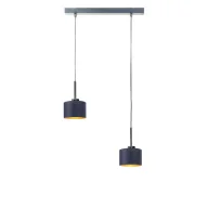 Lampy sufitowe - Okrągła lampa wisząca nad stół na srebrnym stelażu - F2-G82 - miniaturka - grafika 1