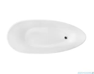 Besco Goya 170x72cm wanna wolnostojąca konglomeratowa MATOWA + syfon klik-klak czarny czyszczony od góry #WMMB-170GKB | - Wanny z hydromasażem - miniaturka - grafika 5