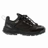 Buty trekkingowe dziecięce - Dziecięce buty trekkingowe Jack Wolfskin CYROX TEXAPORE LOW K black - 31 - miniaturka - grafika 1