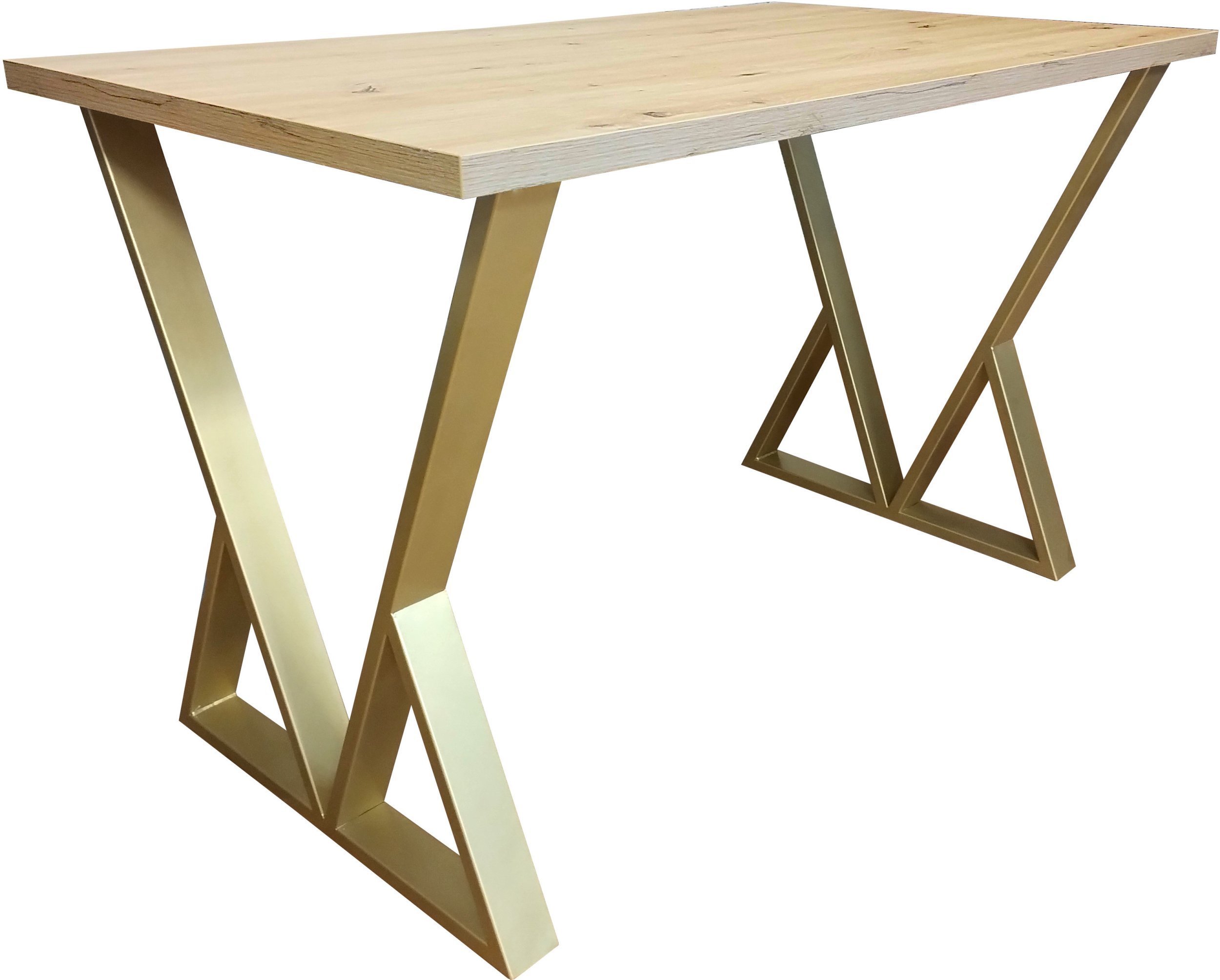 Stół do salonu kuchni 70x120x28 LOFT V złoty Dąb Craft