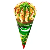 Lody i desery lodowe - Kaktus - Lody cytrynowe i truskawkowe z zieloną polewą i kawałkami suszonej truskawki - miniaturka - grafika 1