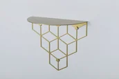 Półki do salonu - Półka Stiga - Złoty S / Polyhedra - miniaturka - grafika 1