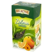 Herbata - Big-Active Big-Active Zielona herbata z pomarańczą liściasta 100 g - miniaturka - grafika 1