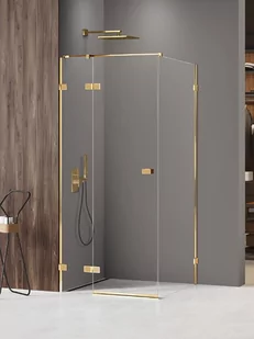 New Trendy Złota kabina prysznicowa lewa 110x90 EXK-6770 Avexa Gold Shine XR - Kabiny prysznicowe - miniaturka - grafika 1