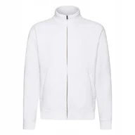 Bluzy męskie - Bluza Męska Rozpinana Sweat Jacket Biały r. S - miniaturka - grafika 1