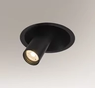 Lampy sufitowe - Shilo Wpust LAMPA sufitowa YAKUMO 7804 metalowa OPRAWA wpuszczana regulowana tuba czarna 7804 - miniaturka - grafika 1