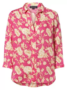 Franco Callegari - Damska bluzka lniana, wyrazisty róż|wielokolorowy - Bluzki damskie Franco Callegari - Damska bluzka lniana, wyrazisty róż|wielokolorowy - Bluzki damskie - miniaturka - grafika 1