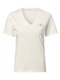 Calvin Klein Jeans - T-shirt damski, biały - Koszulki i topy damskie - miniaturka - grafika 1