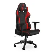 Fotele gamingowe - SPC Gear SPC Gear SR300F V2 Czarno-Czerwony Materiał - miniaturka - grafika 1