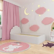 Łóżka dla dzieci i młodzieży - Łóżko tapicerowane dla dzieci chmurka 4 rozmiary - miniaturka - grafika 1