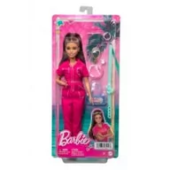 Lalki dla dziewczynek - Barbie lalka w różowym kombinezonie HPL76 /4 - miniaturka - grafika 1