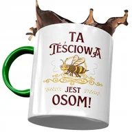 Kubki - Kubek Zielony dla Teściowej Teściuni na Prezent z Nadrukiem ze Zdjęciem + Opakowanie na prezent (wzór 02) - miniaturka - grafika 1