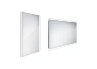 Lustra - Nimco Lustra - Lustro łazienkowe podświetlane LED 40x60 cm, kwadratowe, aluminiowe ZP 11000 - miniaturka - grafika 1