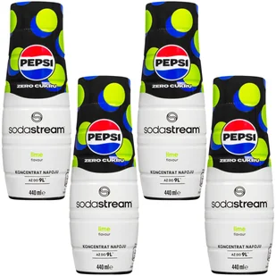4x SYROP SODASTREAM PEPSI MAX LIMONKA BEZ CUKRU KONCENTRAT DO SATURATORA - Syropy i koncentraty owocowe - miniaturka - grafika 1
