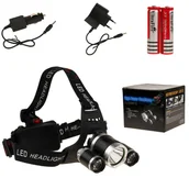 Latarki - Mocna Latarka Czołowa Led Zoom Cree Xm-L Czołówka - miniaturka - grafika 1