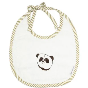 BAMBOO LINE Śliniak bambusowy Panda ecru, 1szt. - Śliniaki i fartuszki - miniaturka - grafika 1