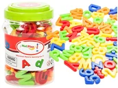 Zabawki kreatywne - ElektroStator Alfabet Magnesy Literki Cyferki na magnes w Pojemniku Y219 Y219 - miniaturka - grafika 1