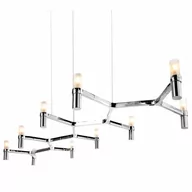 Lampy sufitowe - Lampa wisząca candles-10 chrom 165 cm kod: ST-8043-10 chrome - miniaturka - grafika 1
