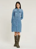 Sukienki - G-Star Sukienka dżinsowa w kolorze błękitnym - miniaturka - grafika 1