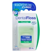 Nici dentystyczne - Elgydium Pierre Fabre ELGYDIUM Clinic Dental Floss Fluoride Cool Mint - nić dentystyczna z fluorem, orzeźwiająca mięta 35 m - miniaturka - grafika 1