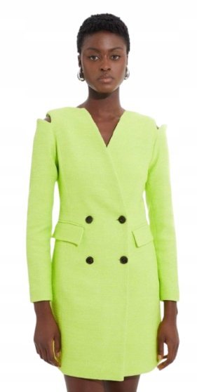 KAREN MILLEN ZIELONA SUKIENKA MARYNARKOWA DWURZĘDOWA 38 B1C