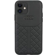 Etui i futerały do telefonów - Etui Audi Genuine Leather na iPhone 11 / Xr - czarne AU-TPUPCIP11R-Q8/D1-BK - miniaturka - grafika 1