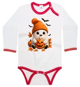 Body dla niemowląt - Body dziecięce Duszek W Pomarańczowej Czapce Dzień Duszka Halloween 62/68 - miniaturka - grafika 1