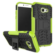 Etui i futerały do telefonów - Antypoślizgowe hybrydowe etui na telefon komórkowy PC + TPU z podpórką do Samsung Galaxy A5 (2017) - Zielone Wielobarwny Green - miniaturka - grafika 1