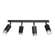 Lampy sufitowe - Emibig Hiro lampa sufitowa (spot) 4-punktowa czarna/chrom 964/4 - miniaturka - grafika 1