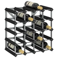 Stojaki na wino - VidaXL Lumarko Stojak na 20 butelek wina, czarny, lite drewno sosnowe 325914  VidaXL - miniaturka - grafika 1