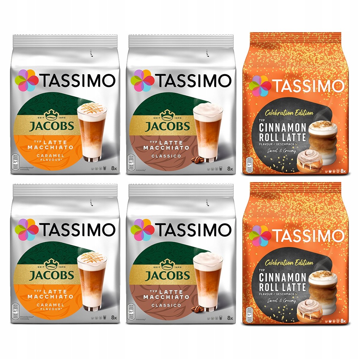Kapsułki Tassimo mix kaw białych latte 5+1 Gratis!