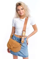 Torebki damskie - Torebka skórzana półokrągła ruda (7083) - miniaturka - grafika 1