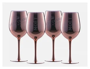 Kieliszki do szampana wina MOET CHANDON 4 szt zestaw różowe złoto - Kieliszki - miniaturka - grafika 1