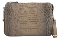 Torebki damskie - Torebka damska z motywem CROCO - Beżowa ciemna - Beżowy ciemny - miniaturka - grafika 1