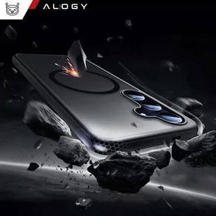 Etui do Samsung Galaxy S24+ Plus obudowa Mag Safe Case pokrowiec plecki na telefon MagMat matowe czarne - Etui i futerały do telefonów - miniaturka - grafika 2