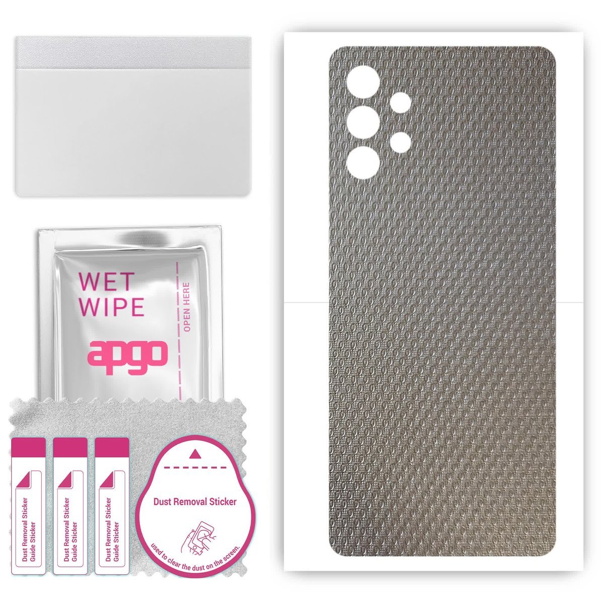 Folia naklejka skórka strukturalna na TYŁ do Samsung Galaxy M32 5G - Aluminium krople - apgo SKINS