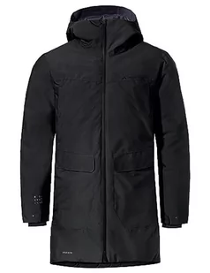 VAUDE Męski płaszcz Me Mineo Ii, Solid Black, S, Lity czarny - Płaszcze męskie - miniaturka - grafika 1