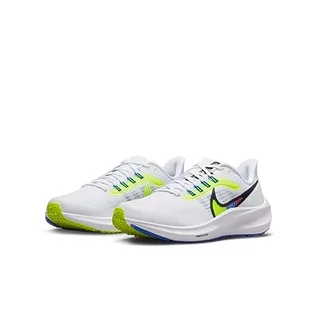 Buty dla chłopców - Nike Air Zoom Pegasus 39 sneakersy chłopięce, Biały, czarny, Volt Racer niebieski, 37.5 EU - grafika 1