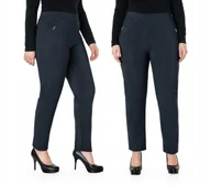 Spodnie damskie - Ciepłe Eleganckie Spodnie Damskie 20225-2 6XL/7XL - miniaturka - grafika 1